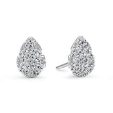 Pear Shape Diamond Pave Earrings - Dracakis Jewellers